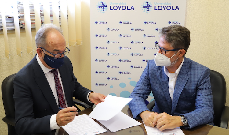Loyola y las Fundaciones de Cajasur renuevan el convenio que permite al alumnado realizar prácticas de empresa remuneradas. 